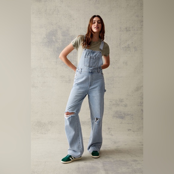 PacSun Light Blue Denim Coveralls Overalls EUC Size - XS - Picture 1 of 9